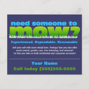 Mow Grass Lawn Care Landscaper SMALL DK Flyer