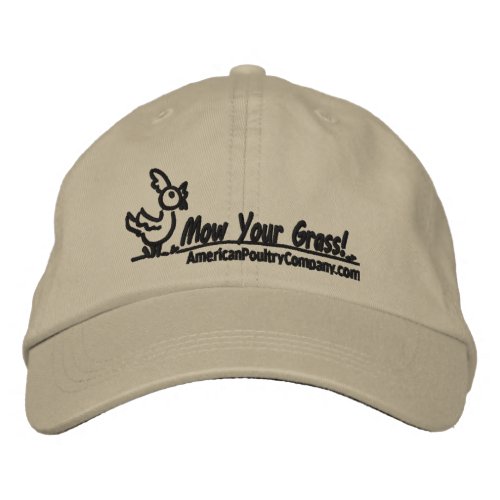 Mow Your Grass Embroidered Hat