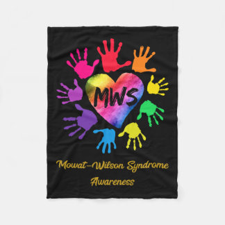 Mowat Wilson Syndrome Awareness Hands Gift Fleece Blanket