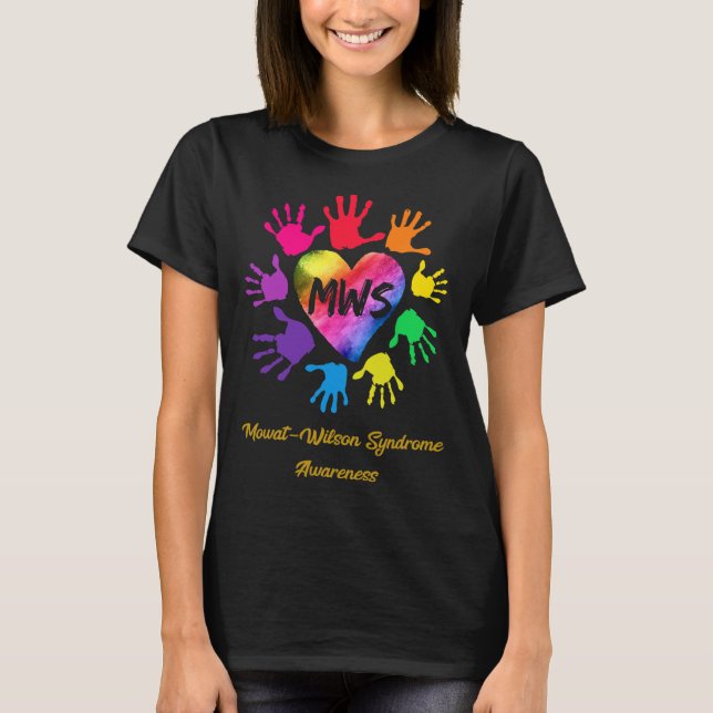 Mowat Wilson Syndrome Awareness Hands Gift  T-Shirt (Front)