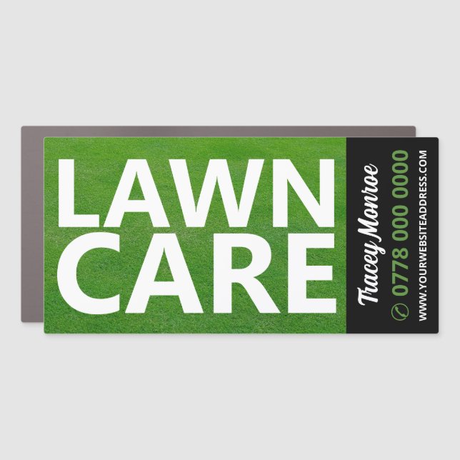 Mowed Lawn, Lawn Care Services Car Magnet (Front)