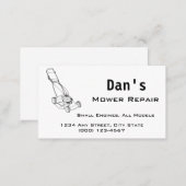 Mower and Small Engine Repair Business Card (Front/Back)
