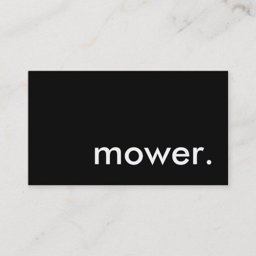 Customizable mower. business card templates
