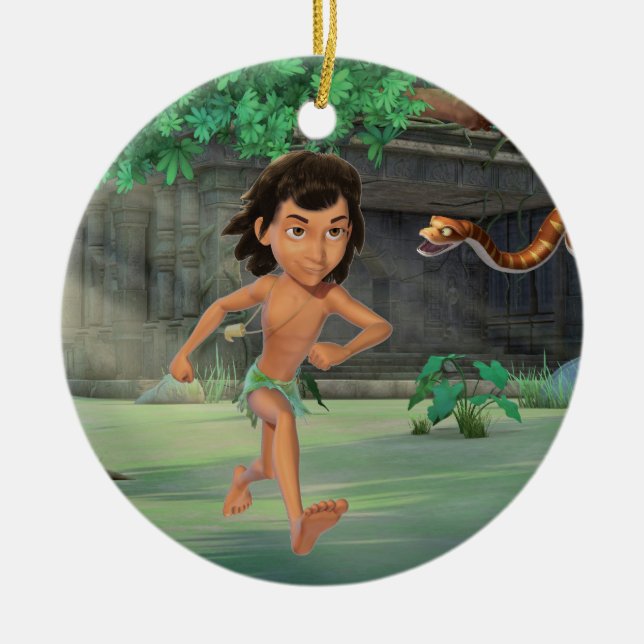 Mowgli 3 ceramic ornament (Front)