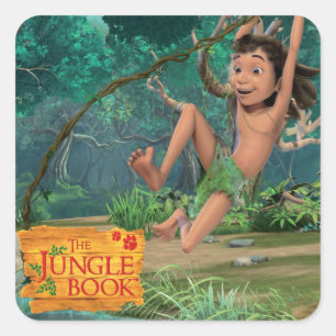 Mowgli 5 square sticker