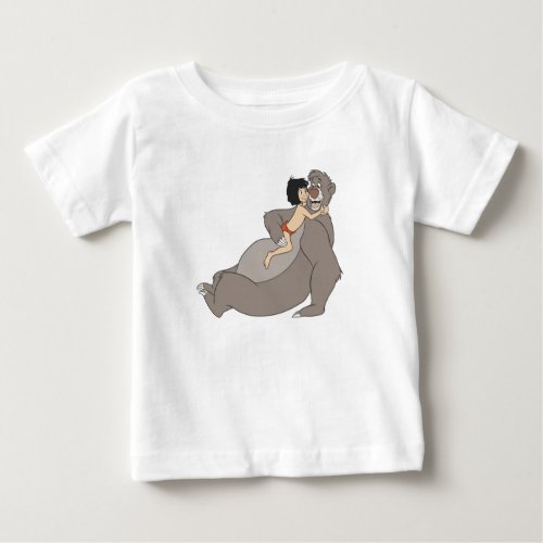 Mowgli Hugs Baloo Disney Baby T_Shirt