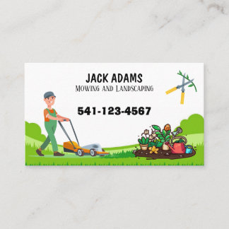 Mowing and Landscaping Business Card