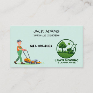 Mowing and Landscaping Business Card