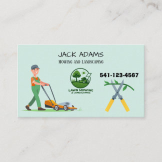 Mowing and Landscaping Business Card