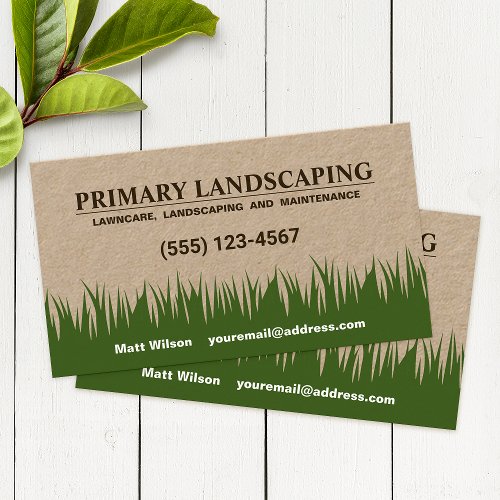 Mowing Grass  Lawn Care  Business Card