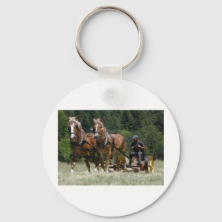 Mowing Hay Keychain