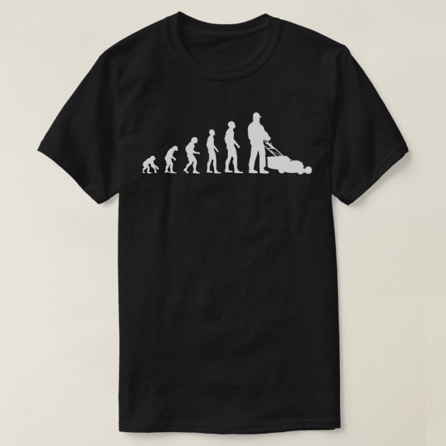 Mowing Lawn Mowing Lawn Evolution Funny Gift 3 T-Shirt (Design Front)