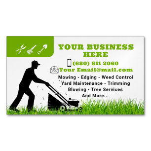 Mowing Service Business Card Gardening
