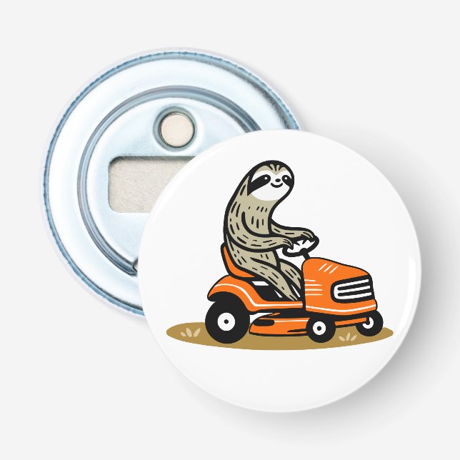 Mowing Sloth  Bottle Opener (Front)