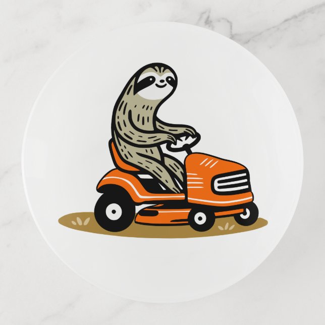 Mowing Sloth  Trinket Tray (Front)