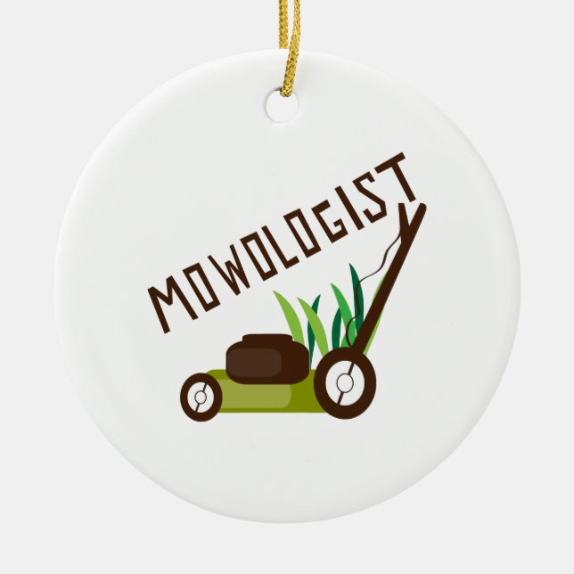 Mowologist Ceramic Ornament (Front)