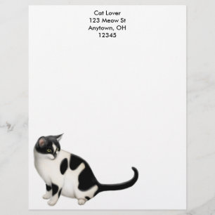 Moxie the Tuxedo Cat Letterhead
