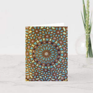 Mozaic Ceiling Detail Sant Pau Letterpress Thank You Card