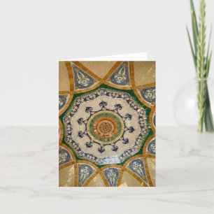 Mozaic Ceiling Sant Pau Letterpress Thank You Card