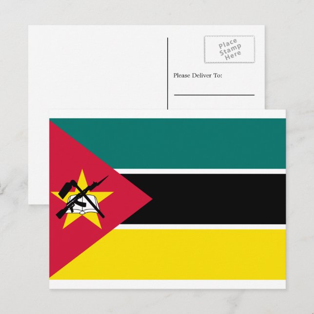 Mozambican Flag, Flag of Mozambique Postcard (Front/Back)