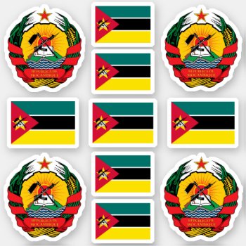 Mozambican National Symbols /coat Of Arms And Flag Sticker by maxiharmony at Zazzle