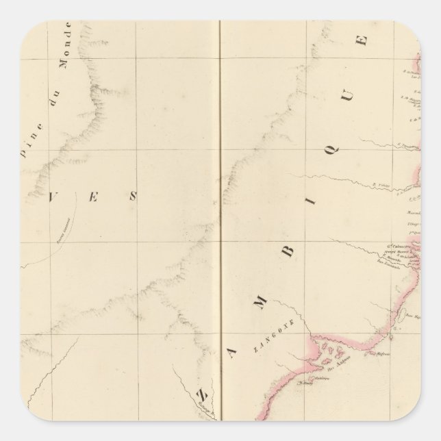 Mozambique Africa 47 Square Sticker (Front)