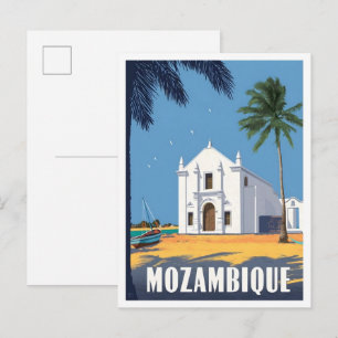 Mozambique Africa Vintage Travel  Postcard