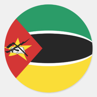 Mozambique Fisheye Flag Sticker