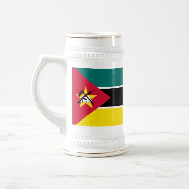 Mozambique Flag Beer Stein (Left)