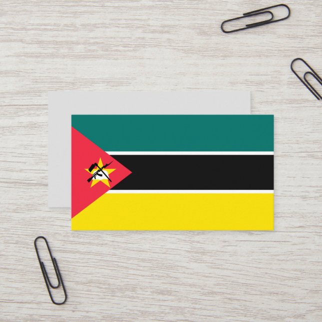 Mozambique flag business card (Front/Back In Situ)
