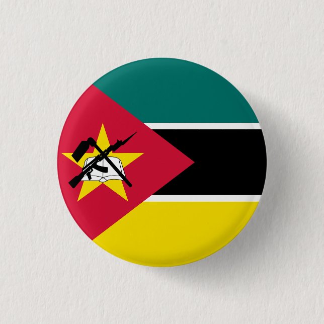 Mozambique Flag Button (Front)