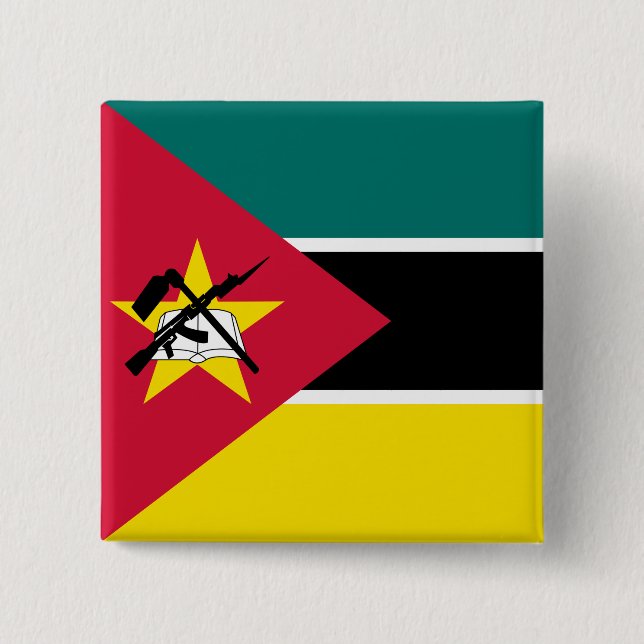 Mozambique Flag Button (Front)