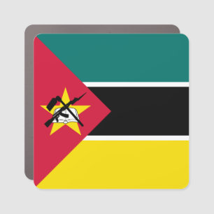Mozambique Flag Car Magnet