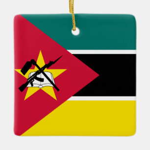 Mozambique Flag Ceramic Ornament