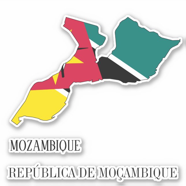 Mozambique Flag Charming Patriotic Sticker (Front)