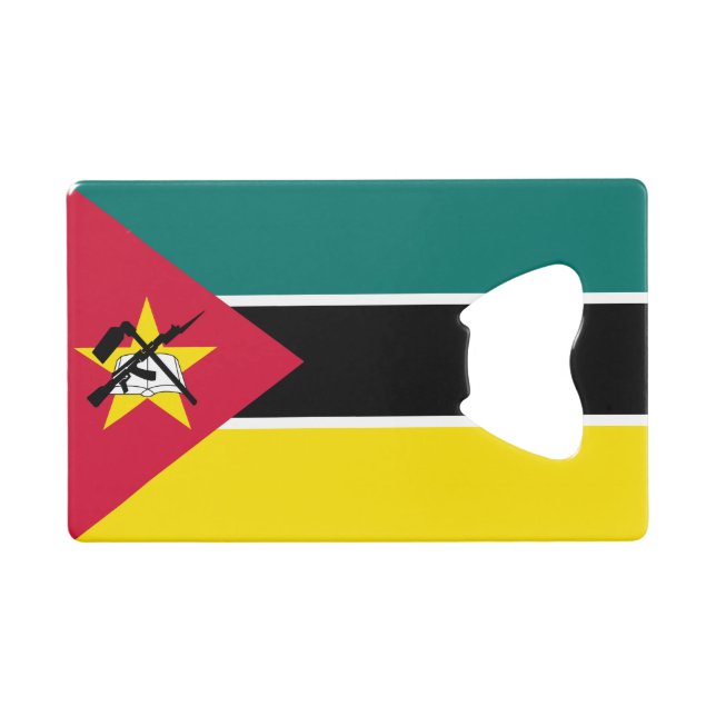 Mozambique Flag Credit Card Bottle Opener (Front (Horizontal))