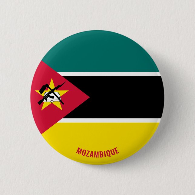 Mozambique Flag Cute Patriotic Button (Front)