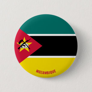 Mozambique Flag Cute Patriotic Button