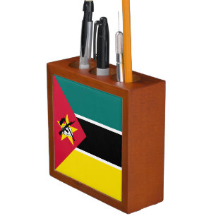 Mozambique Flag Desk Organizer