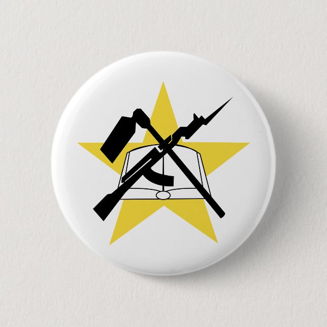 Mozambique Flag Ensignia Pinback Button (Front)
