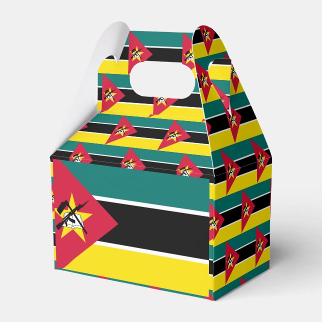 Mozambique Flag Favor Boxes (Back Side)