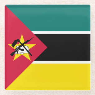 Mozambique Flag Glass Coaster