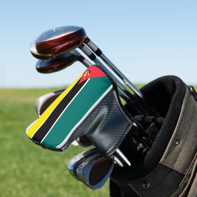Mozambique flag golf head cover (In Situ)