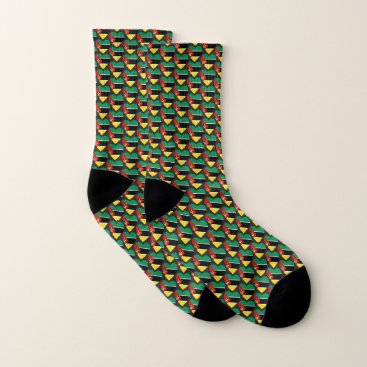 Mozambique Flag Hearts Socks