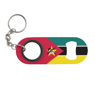 Mozambique Flag Keychain Bottle Opener
