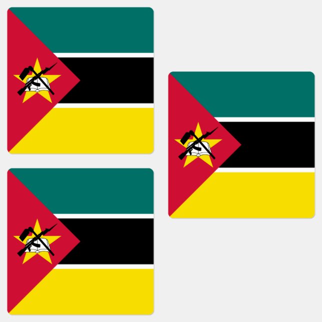 Mozambique Flag Labels (Group)