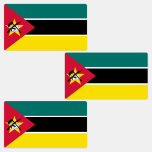 Mozambique Flag Labels