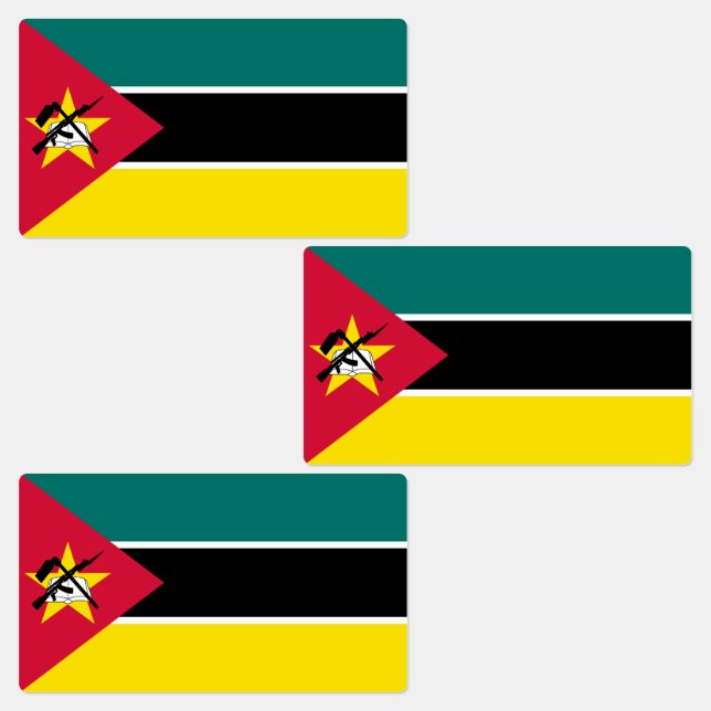 Mozambique Flag Labels (Group)