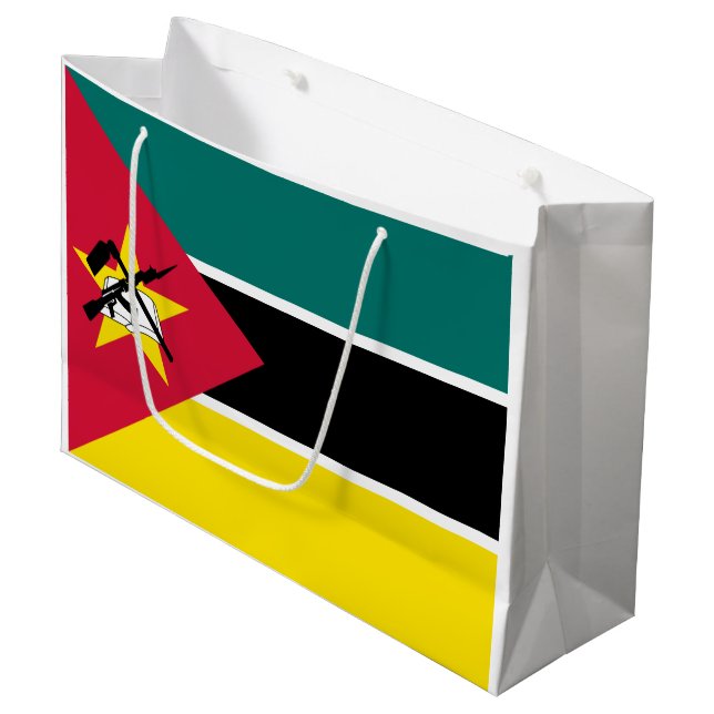Mozambique Flag Large Gift Bag (Front Angled)