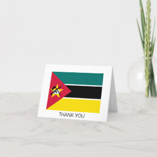 Mozambique Flag Letterpress Thank You Card